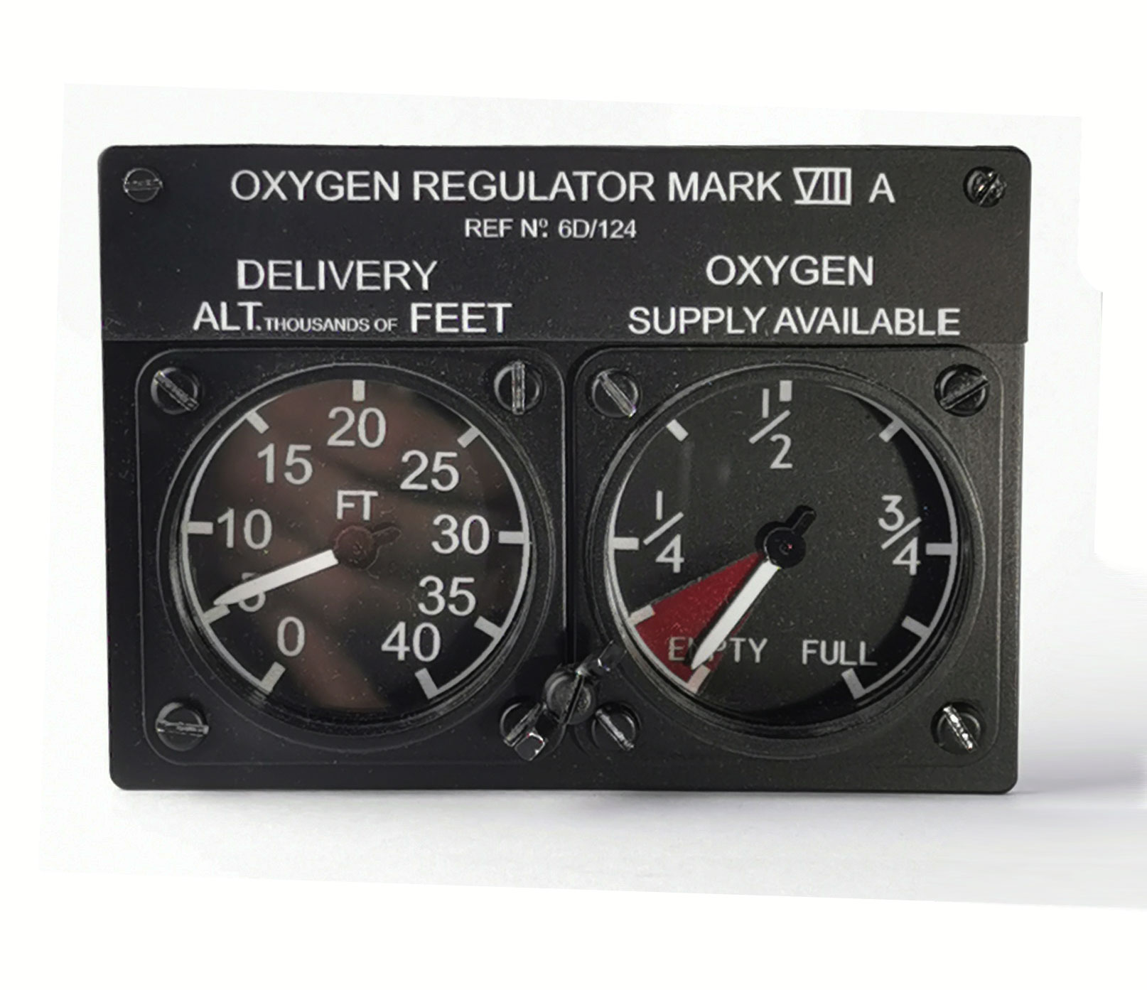 Spitfire Simulator Oxygen Regulator Gauge MK 8 A Supermarine Spitfire Simulator SIMBUTIK