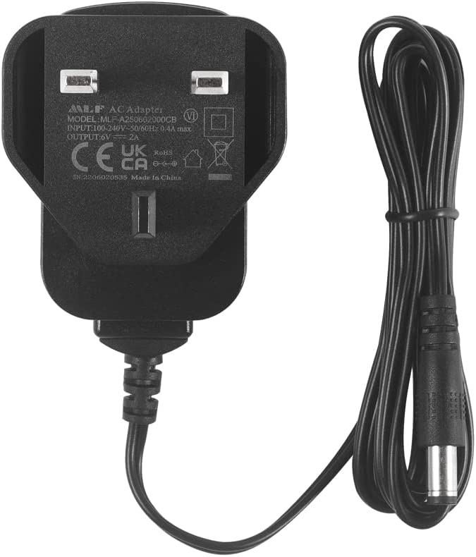 AC to DC 6V 2A Power Supply Adapter, Plug 5.5mm x 2.1mm, Centre Positive Accessories SIMBUTIK