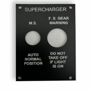 Spitfire Simulator Supercharger Panel Panels SIMBUTIK