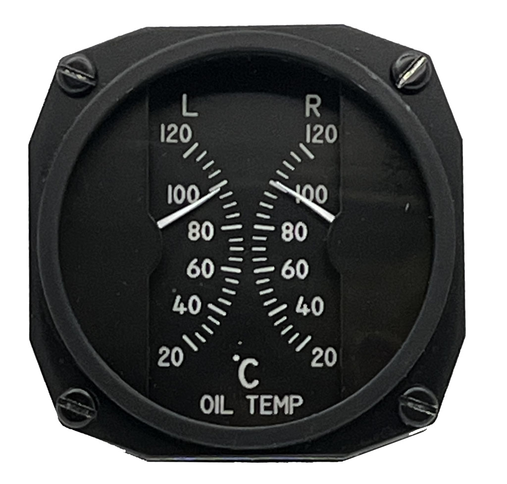 B17 Simulator Dual Oil Temperature Gauge B17 Simulator SIMBUTIK