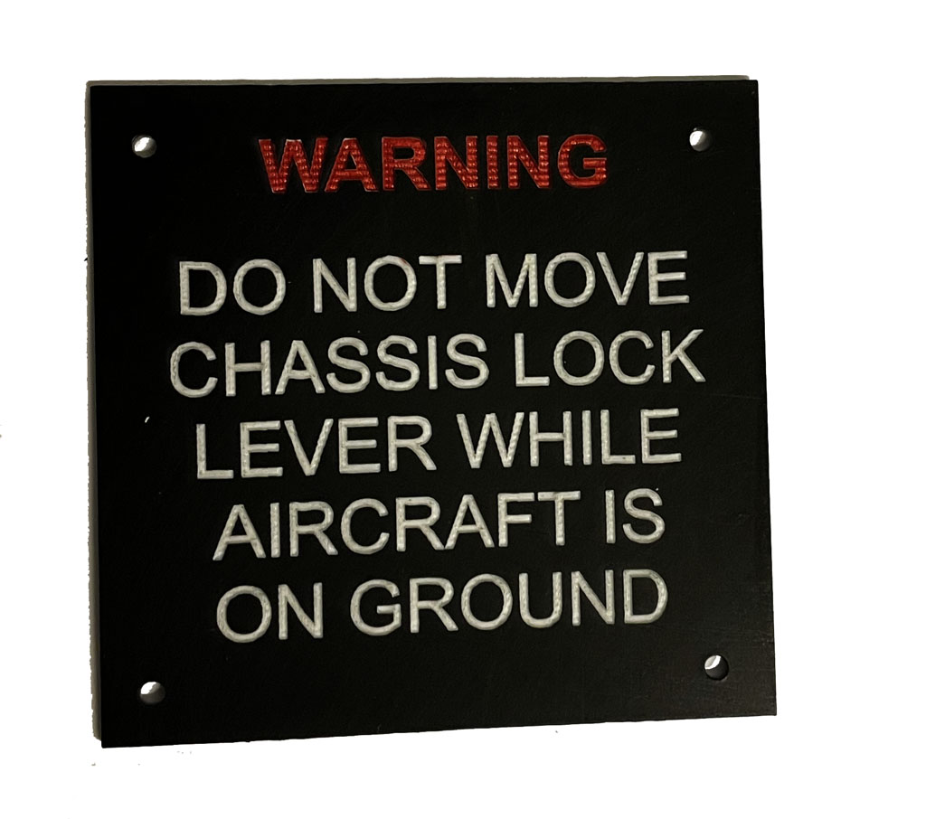 Spitfire Simulator Chassis Warning Panel Panels SIMBUTIK