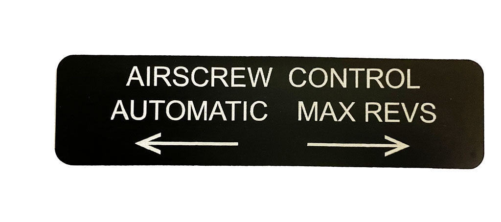 Spitfire Simulator Airscrew Control Panel Panels SIMBUTIK