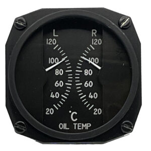 B17 Simulator Dual Oil Temperature Gauge